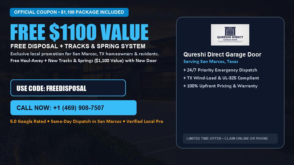 Qureshi Direct Garage Door FREE Haul-Away & Heavy-Duty Tracks with New Door